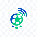24直播网官方Logo - 蓝色背景上的白色直播图标