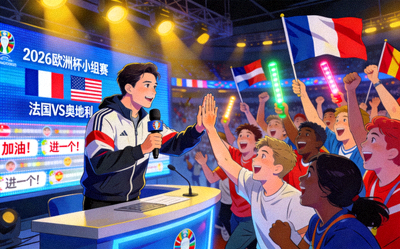 2026年欧洲杯小组赛主播陪看解说画面 - 主播与球迷互动热烈